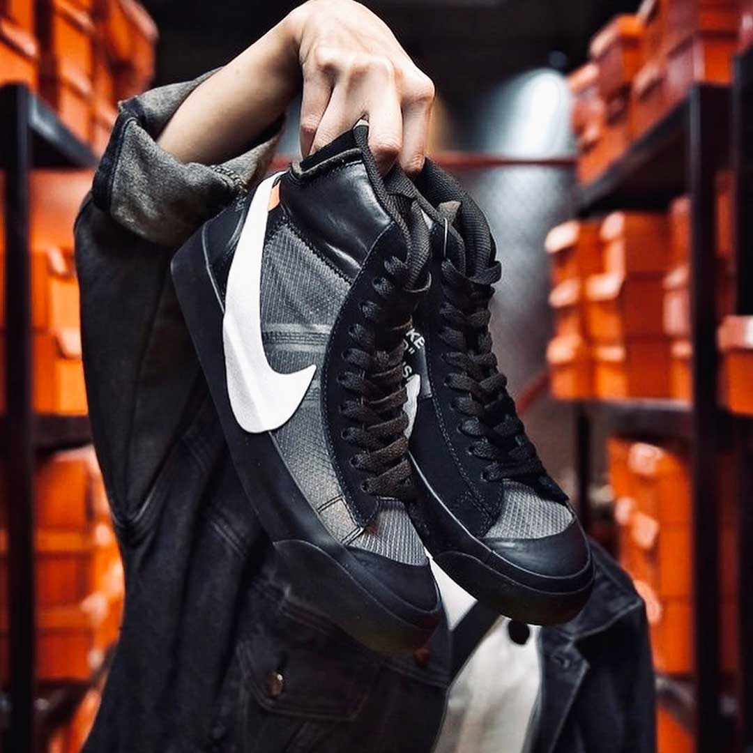 【Nike x Off-White】 Blazer Mid Grim Reaper Black AA3832-001 Nike Blazer Mid Off-White Grim Reaper Men's - AA3832-001 - US