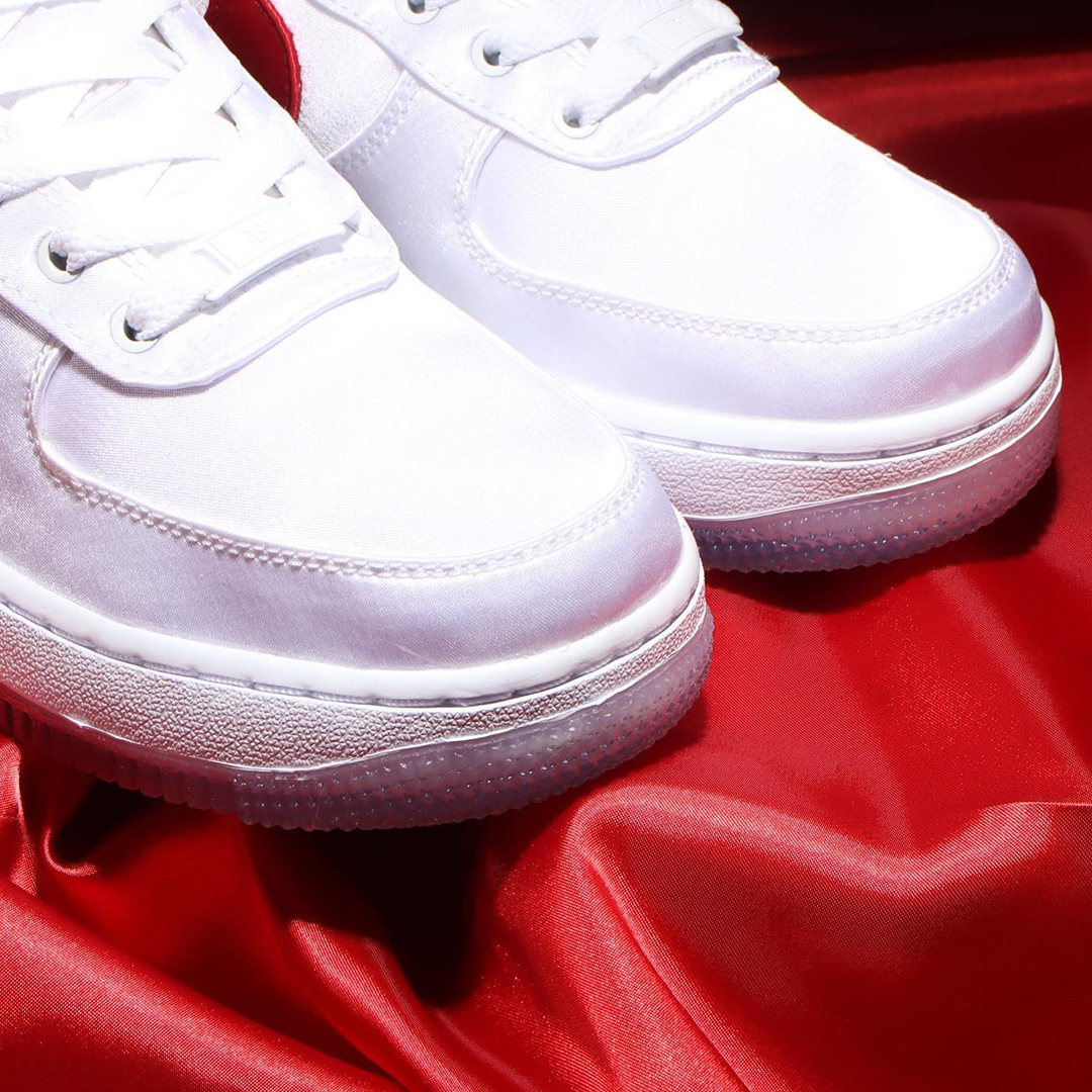 Nike Air Force 1 Low Satin White/Red DX6541-100