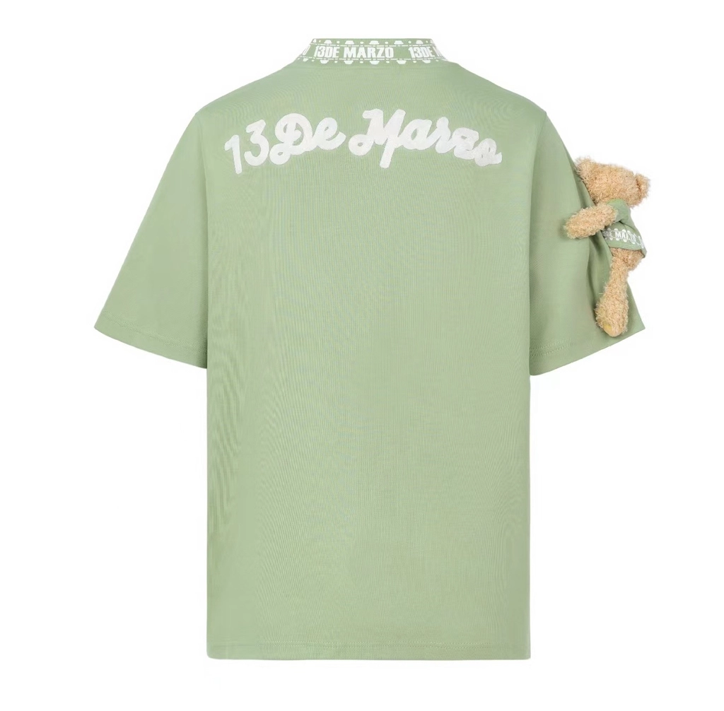 Áo 13 De Marzo Arm Bear Printing Logo Tarragon 