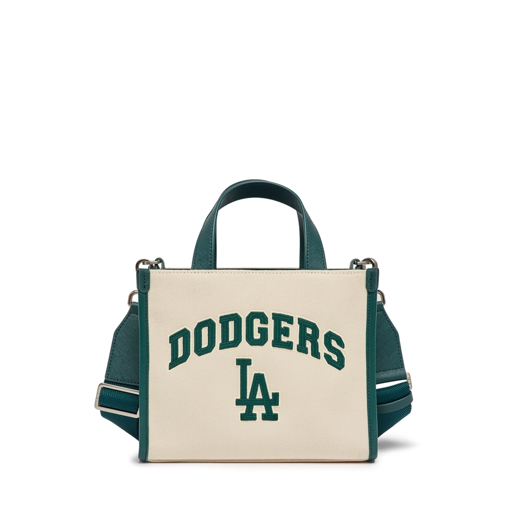 MLB Varsity Basic Canvas Mini Tote Bag LA Dodgers Cream 3AORS083N-07CRD