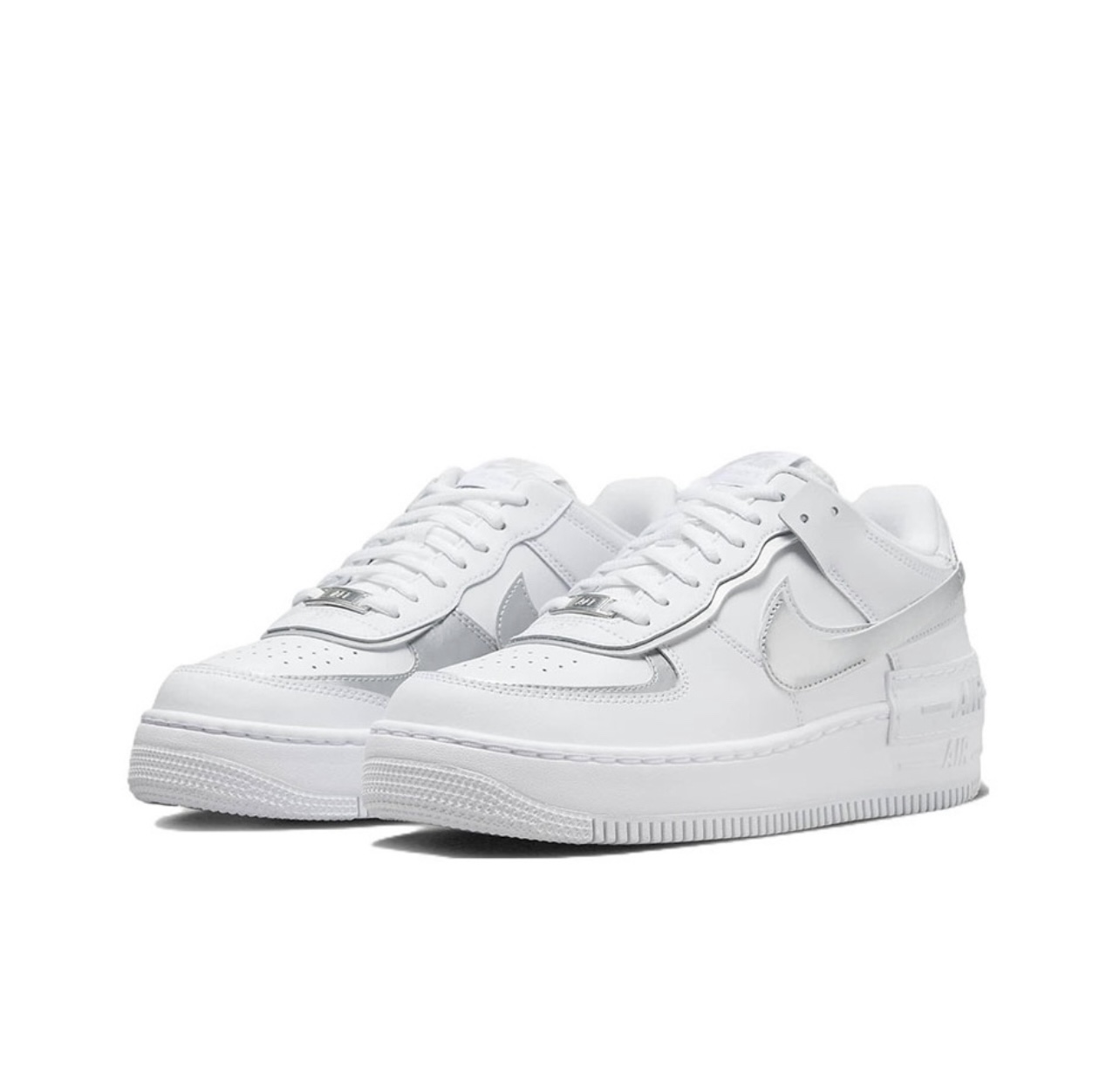 Air Force 1 Shadow White Pure Platinum Metallic Silver (Women's)  CI0919-119