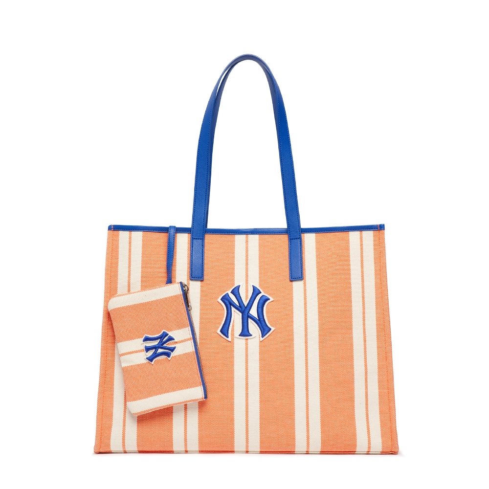 MLB Ethnic Stripe Tote Bag New York Yankees L.Orange 3AORL0323-50ORL