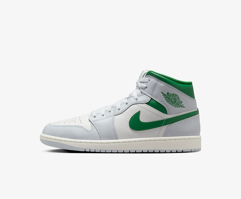 Nike Air Jordan 1 Mid 'Summit White Lucky Green' DQ8426-142