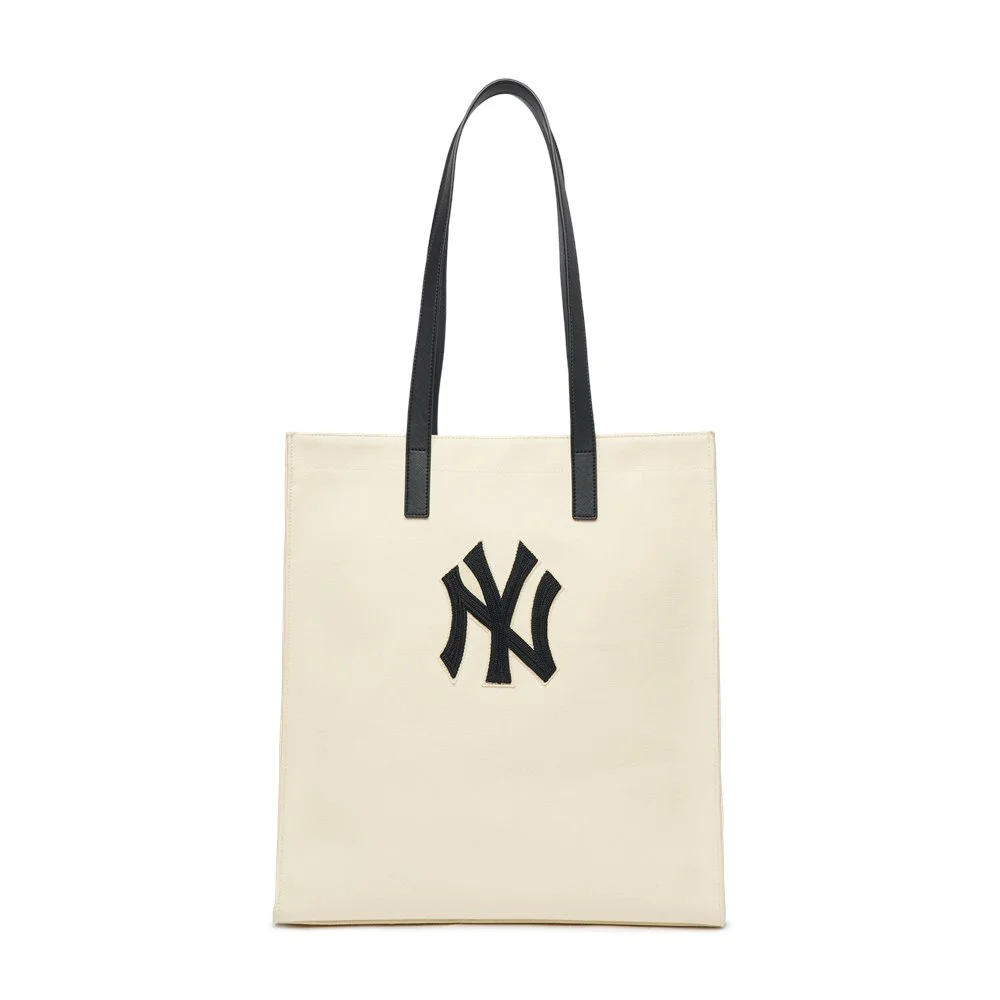 MLB Canvas Tote Bag New York Yankees Cream 3AORM022N-50CRS