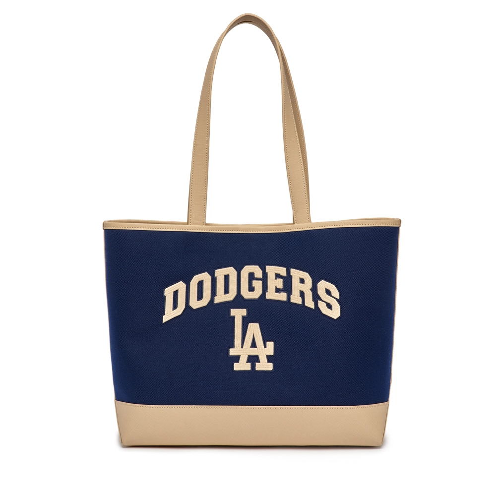 MLB Varsity Basic Canvas Large Shopping Bag LA Dodgers Navy 3AORL103N-07NYS