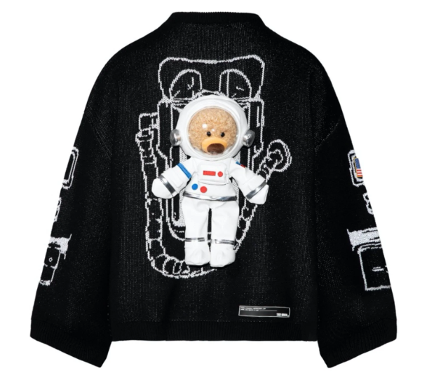 Ao 13 De Marzo 3M Reflect Astronaut Teddy Bear Black Sweater