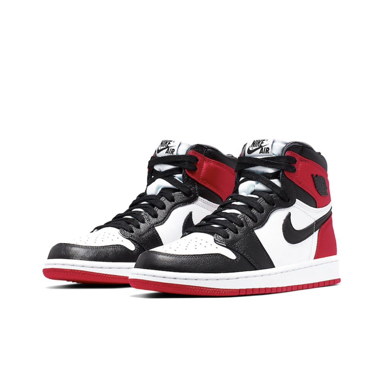 JORDAN 1 HIGH SATIN BLACK TOE (W)