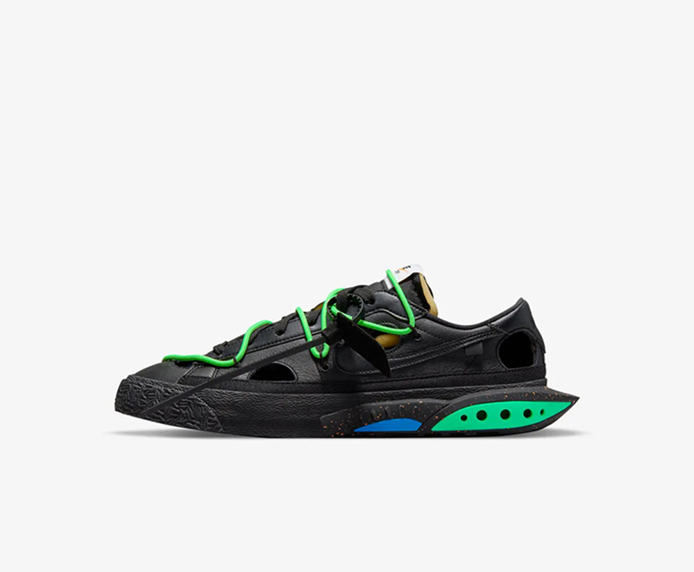 Nike Blazer Low x Off-White 'Black Electro Green' DH7863-001