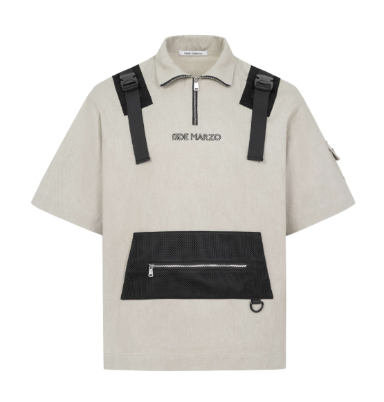 13 De Marzo Bear Bag Functional  T-shirt Light Gray
