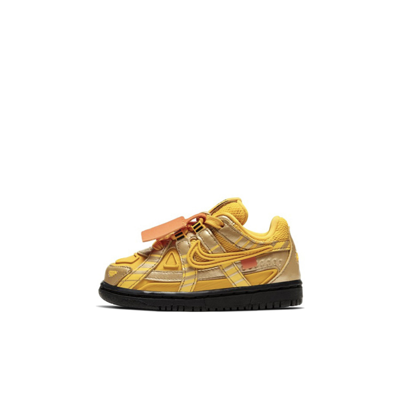 Off White x Nike Air Rubber Dunk University Gold