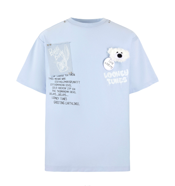 13 De Marzo x LOONEY TUNES  Bugs Bunny Sketch  T-shirt Placid Blue