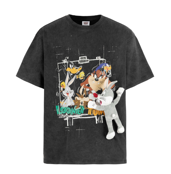 13 De Marzo x LOONEY TUNES All Member Frame  T-shirt Pavement